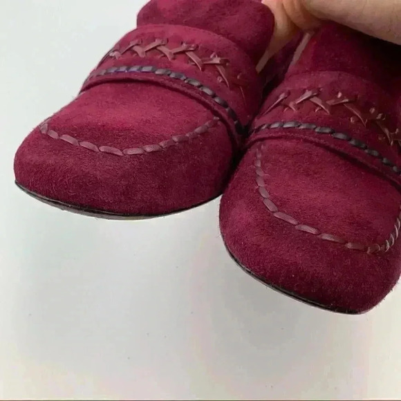 Donald J Pliner heels Cannes 7 N N burgundy suede - Picture 9 of 12